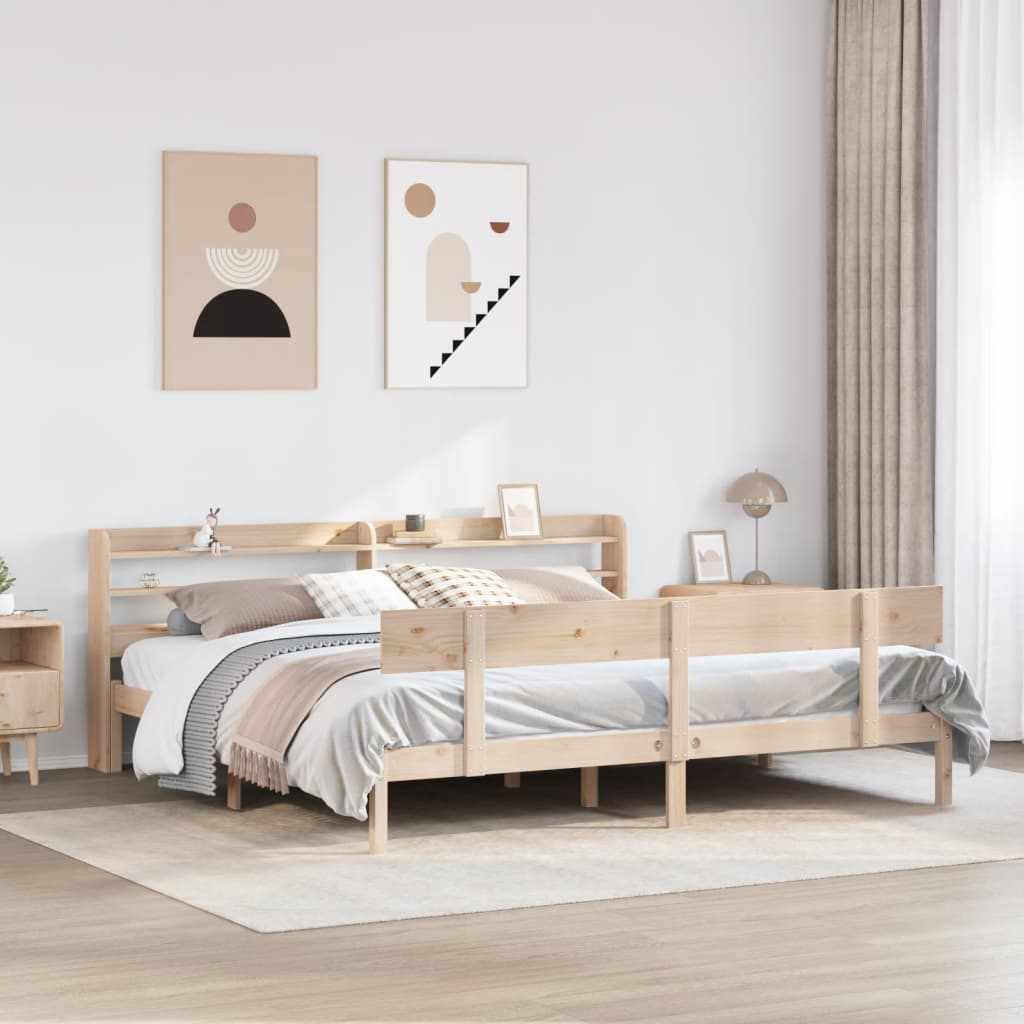 tömör fenyőfa ágy matrac nélkül 180 x 200 cm