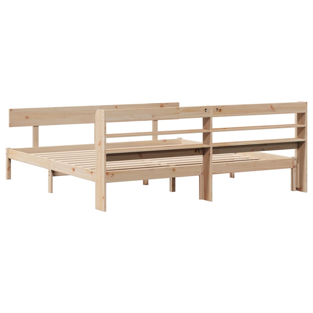 tömör fenyőfa ágy matrac nélkül 200 x 200 cm