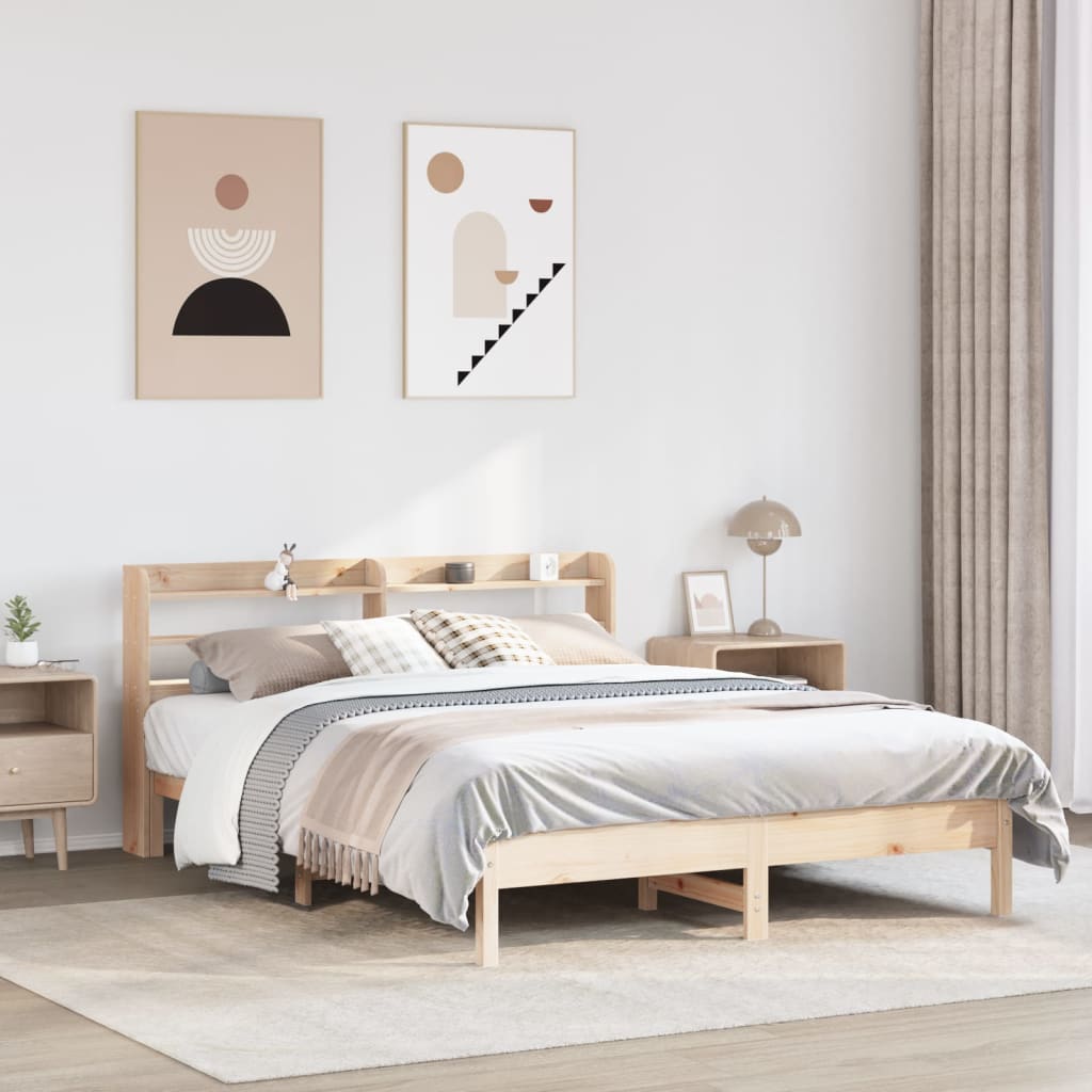 tömör fenyőfa ágy matrac nélkül 150x200 cm