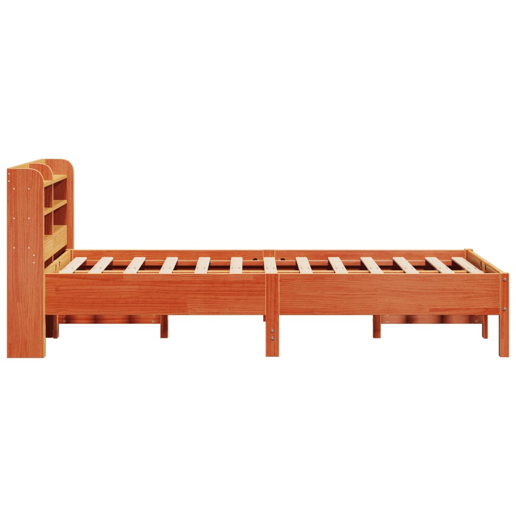 viaszbarna tömör fenyőfa ágy matrac nélkül 120 x 200 cm