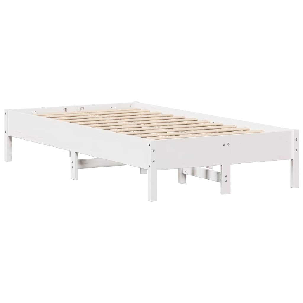 fehér tömör fenyőfa ágy matrac nélkül 100 x 200 cm