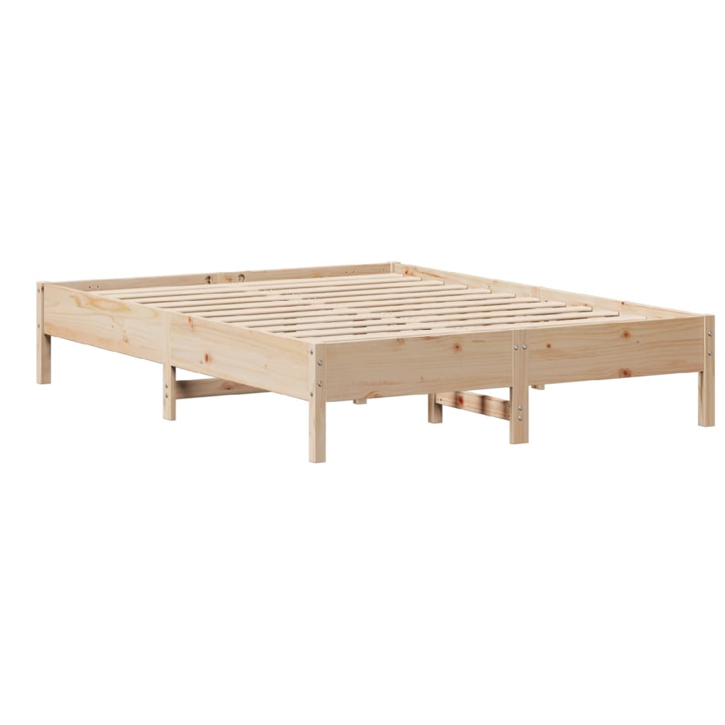 tömör fenyőfa ágy matrac nélkül 135 x 190 cm