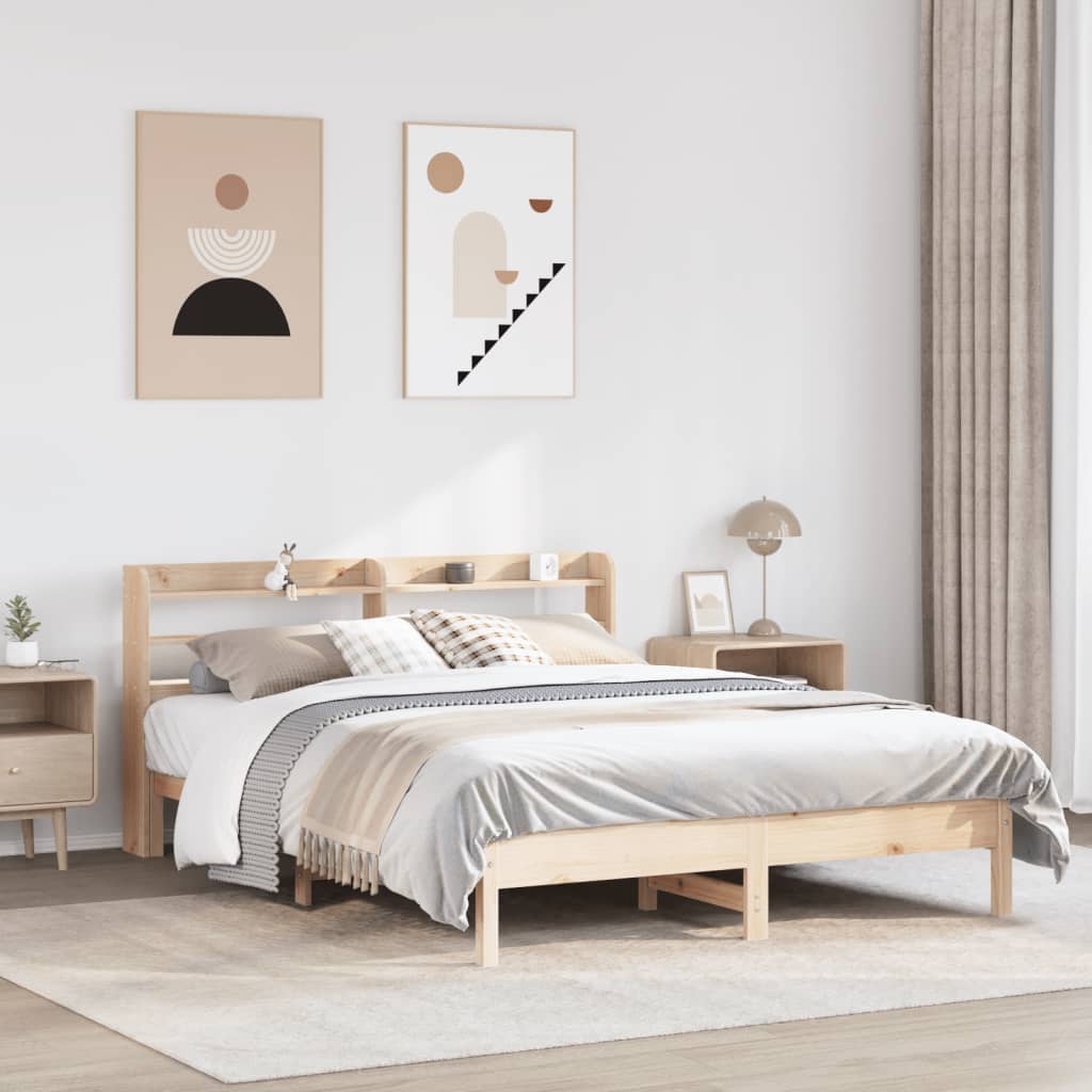 tömör fenyőfa ágy matrac nélkül 135 x 190 cm