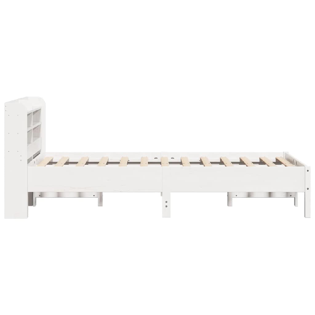fehér tömör fenyőfa ágy matrac nélkül 75 x 190 cm