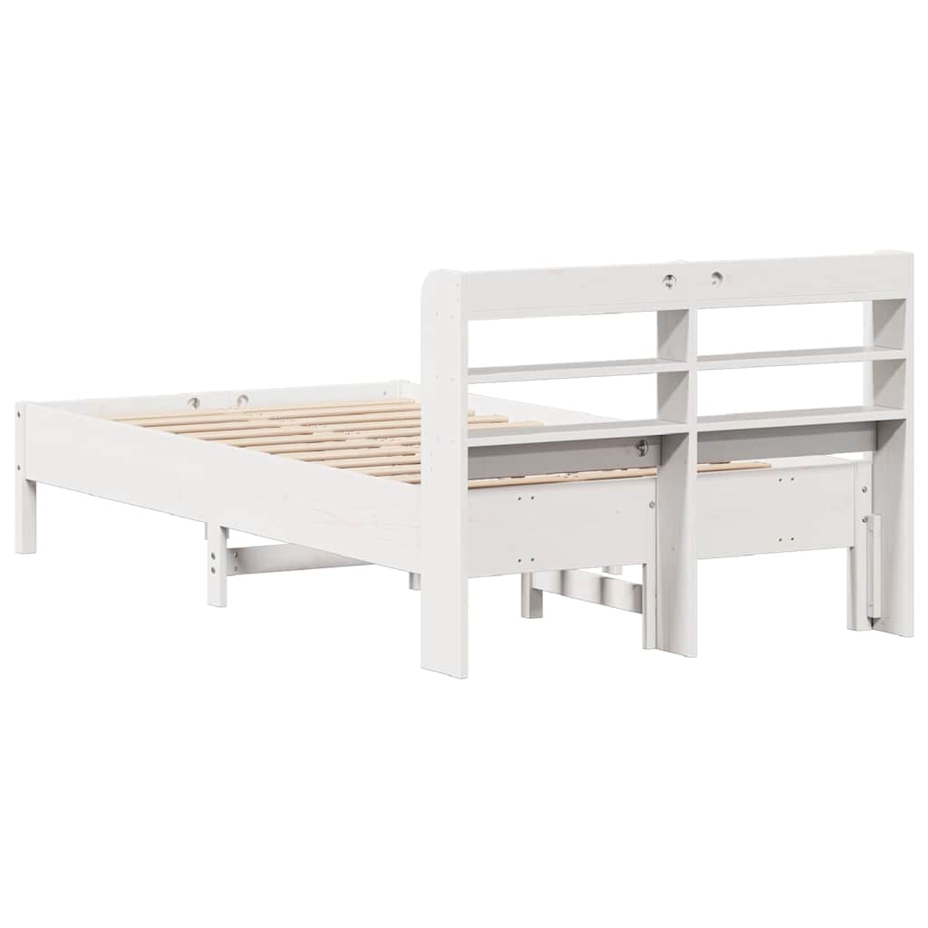 fehér tömör fenyőfa ágy matrac nélkül 75 x 190 cm