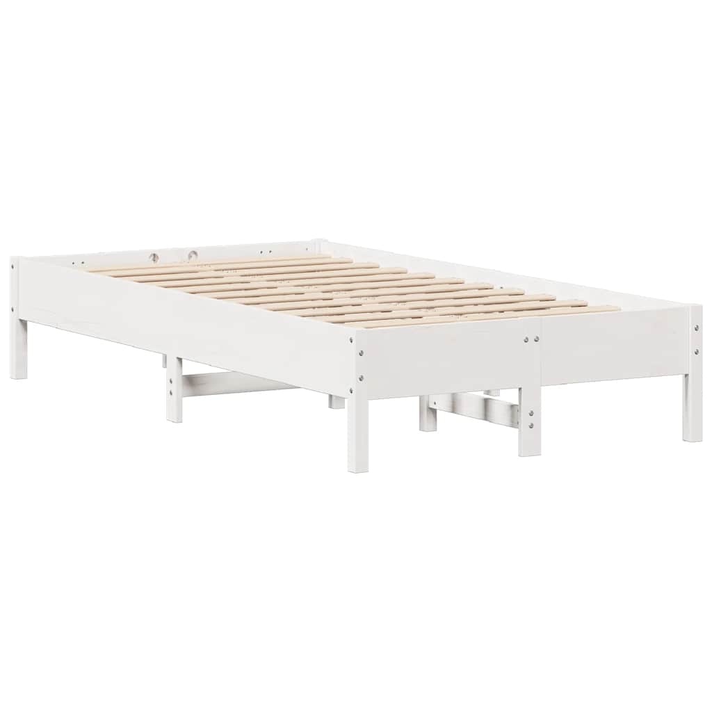 fehér tömör fenyőfa ágy matrac nélkül 75 x 190 cm