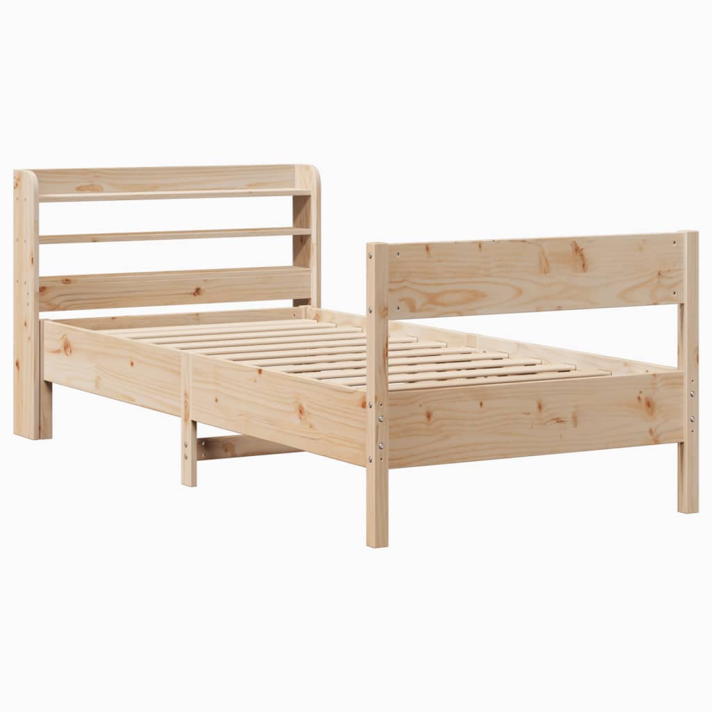 tömör fenyőfa ágy matrac nélkül 75 x 190 cm
