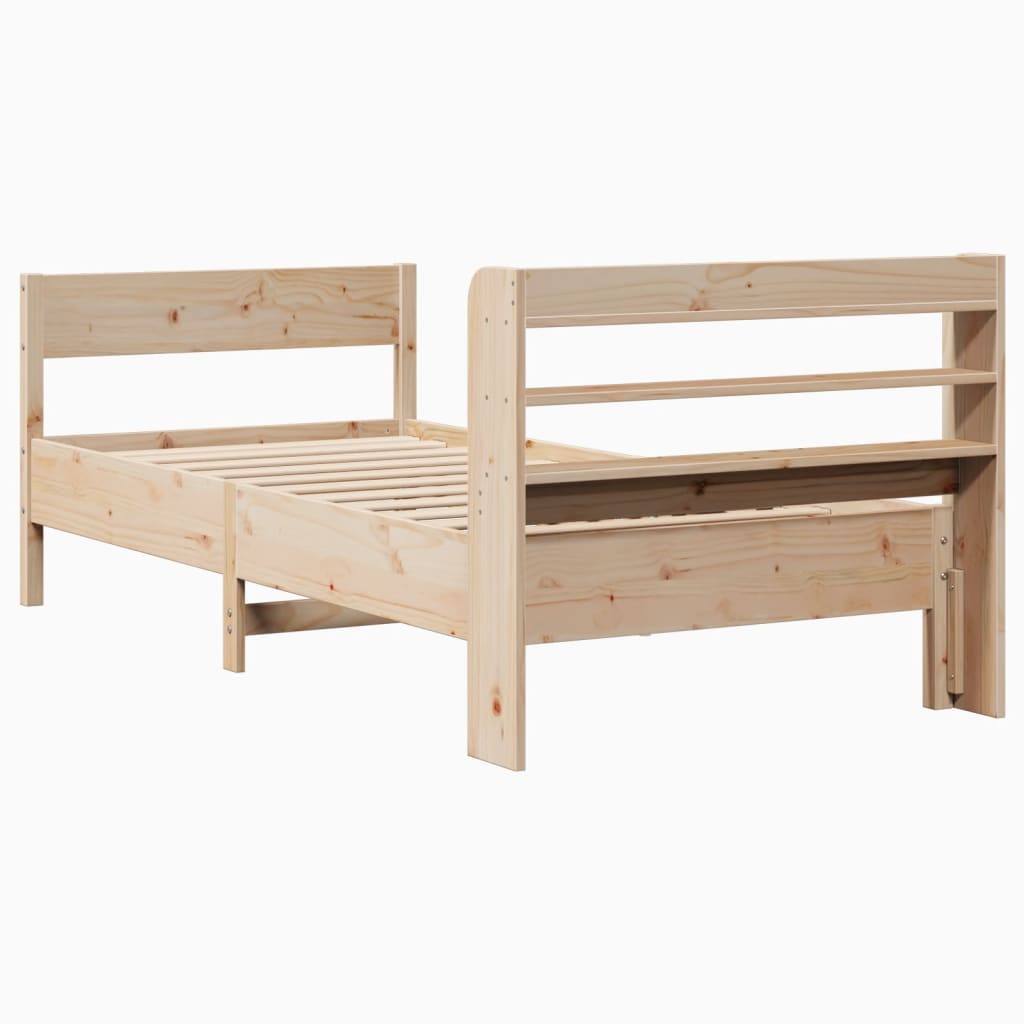 tömör fenyőfa ágy matrac nélkül 75 x 190 cm