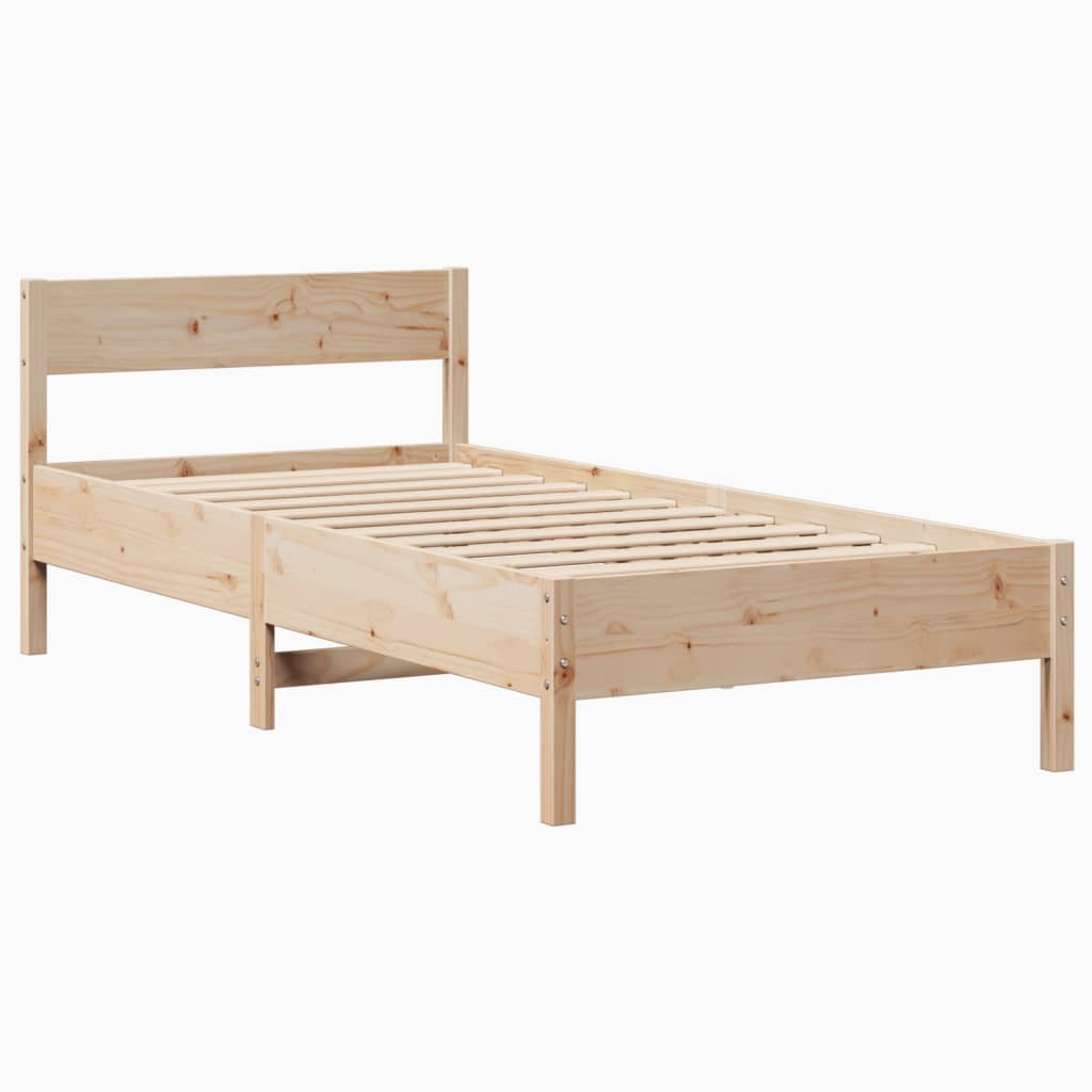 tömör fenyőfa ágy matrac nélkül 75 x 190 cm