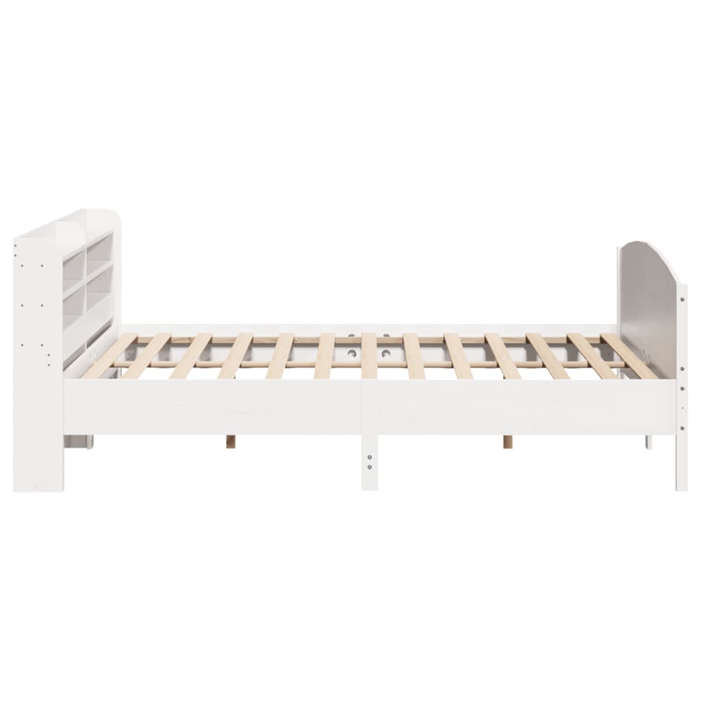 fehér tömör fenyőfa ágy matrac nélkül 200 x 200 cm