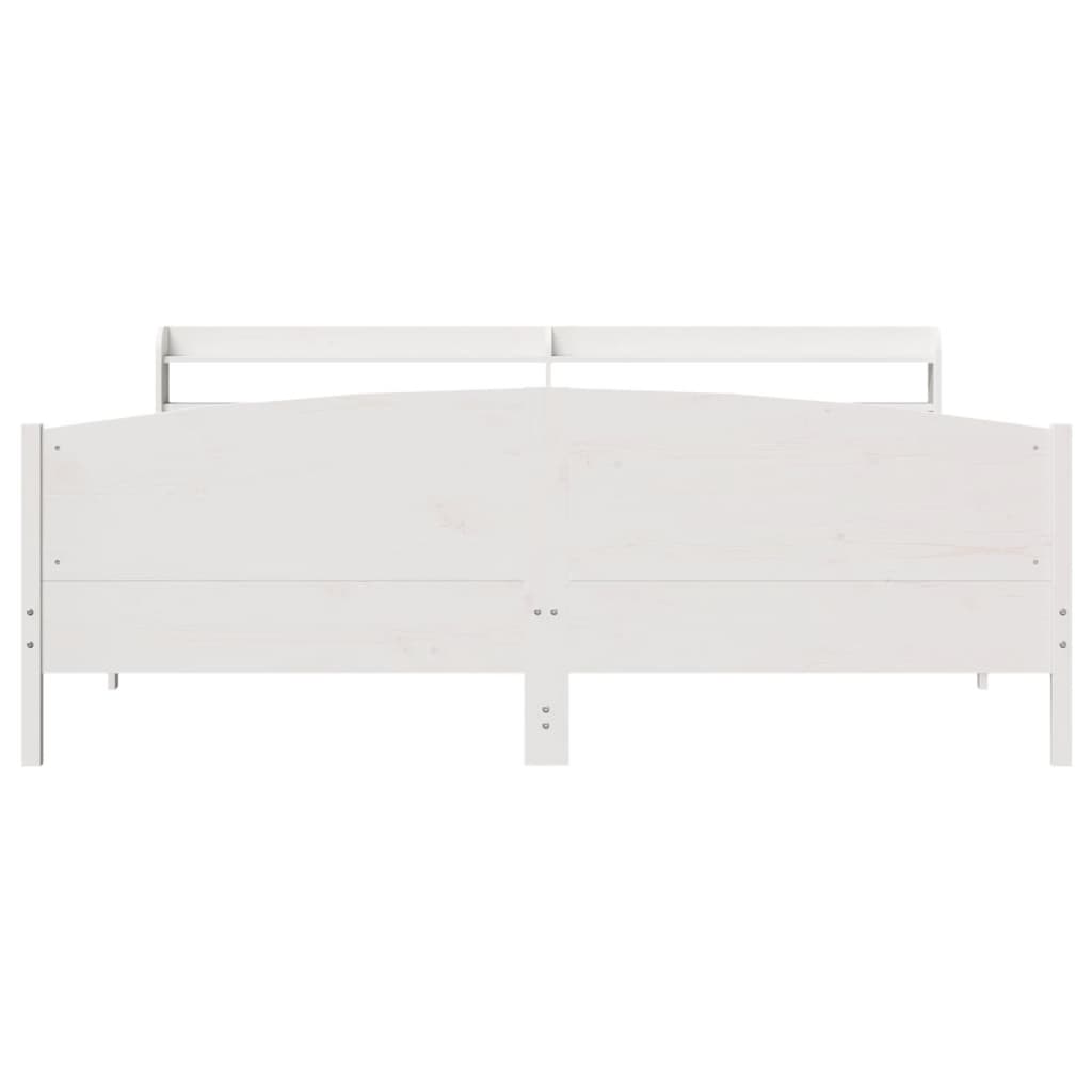 fehér tömör fenyőfa ágy matrac nélkül 180 x 200 cm