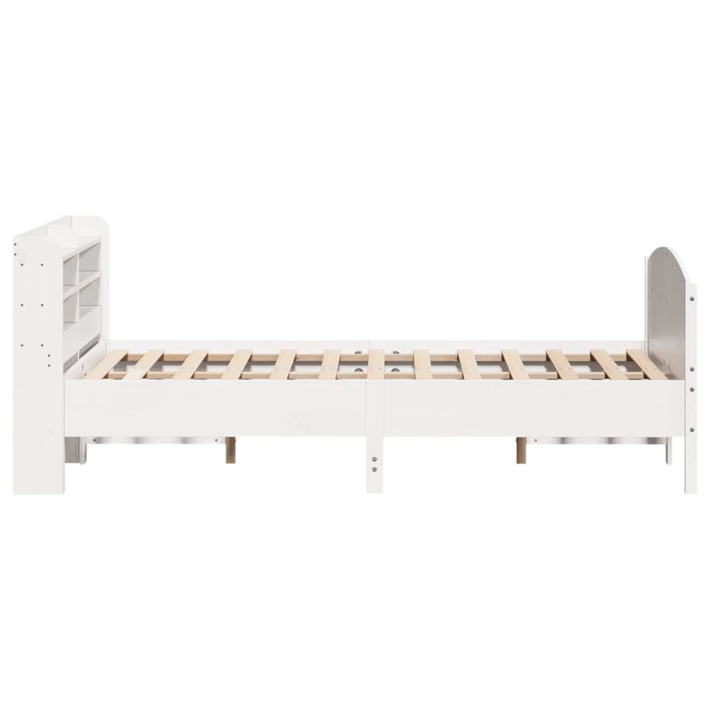fehér tömör fenyőfa ágy matrac nélkül 120 x 200 cm