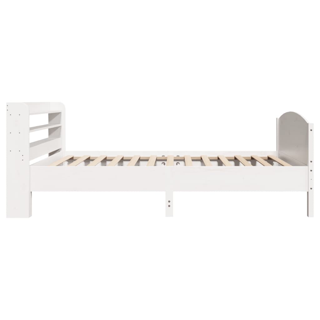fehér tömör fenyőfa ágy matrac nélkül 90 x 200 cm