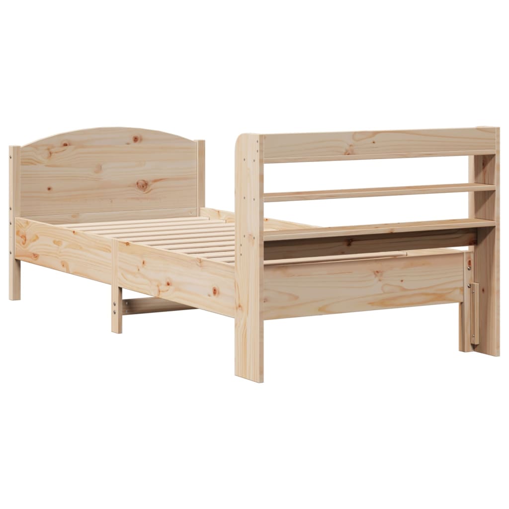tömör fenyőfa ágy matrac nélkül 75 x 190 cm