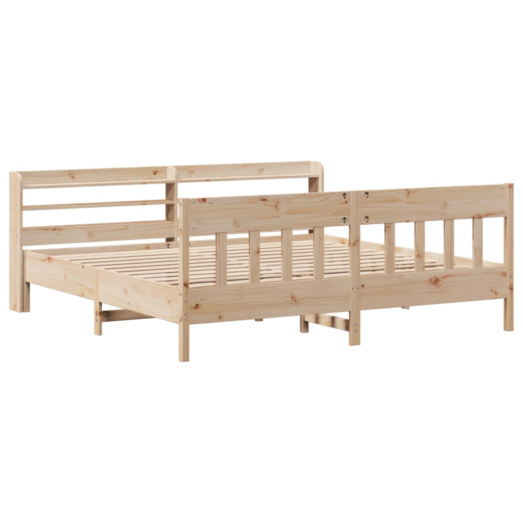 tömör fenyőfa ágy matrac nélkül 200 x 200 cm