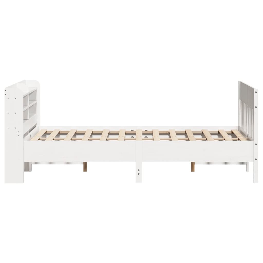 fehér tömör fenyőfa ágy matrac nélkül 120 x 200 cm