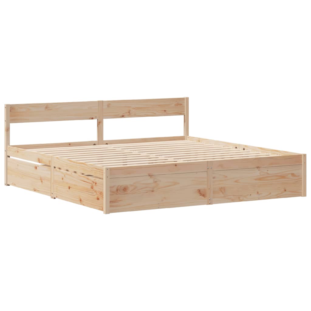 tömör fenyőfa ágy matrac nélkül 200 x 200 cm