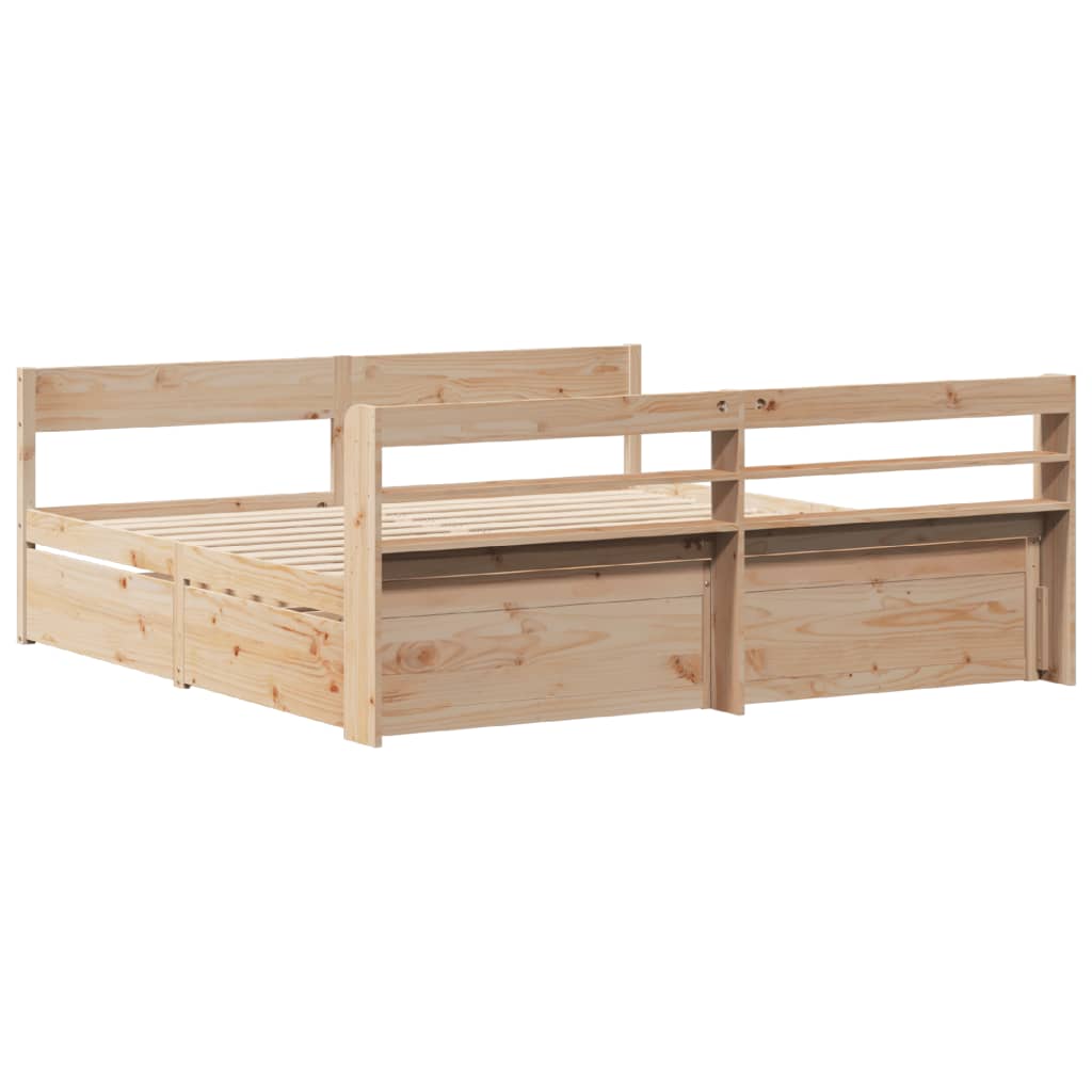 tömör fenyőfa ágy matrac nélkül 200 x 200 cm