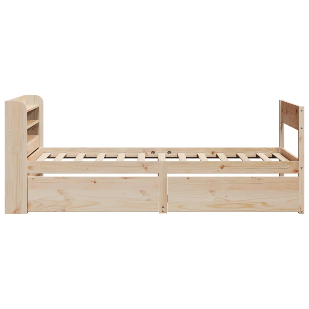 tömör fenyőfa ágy matrac nélkül 75 x 190 cm