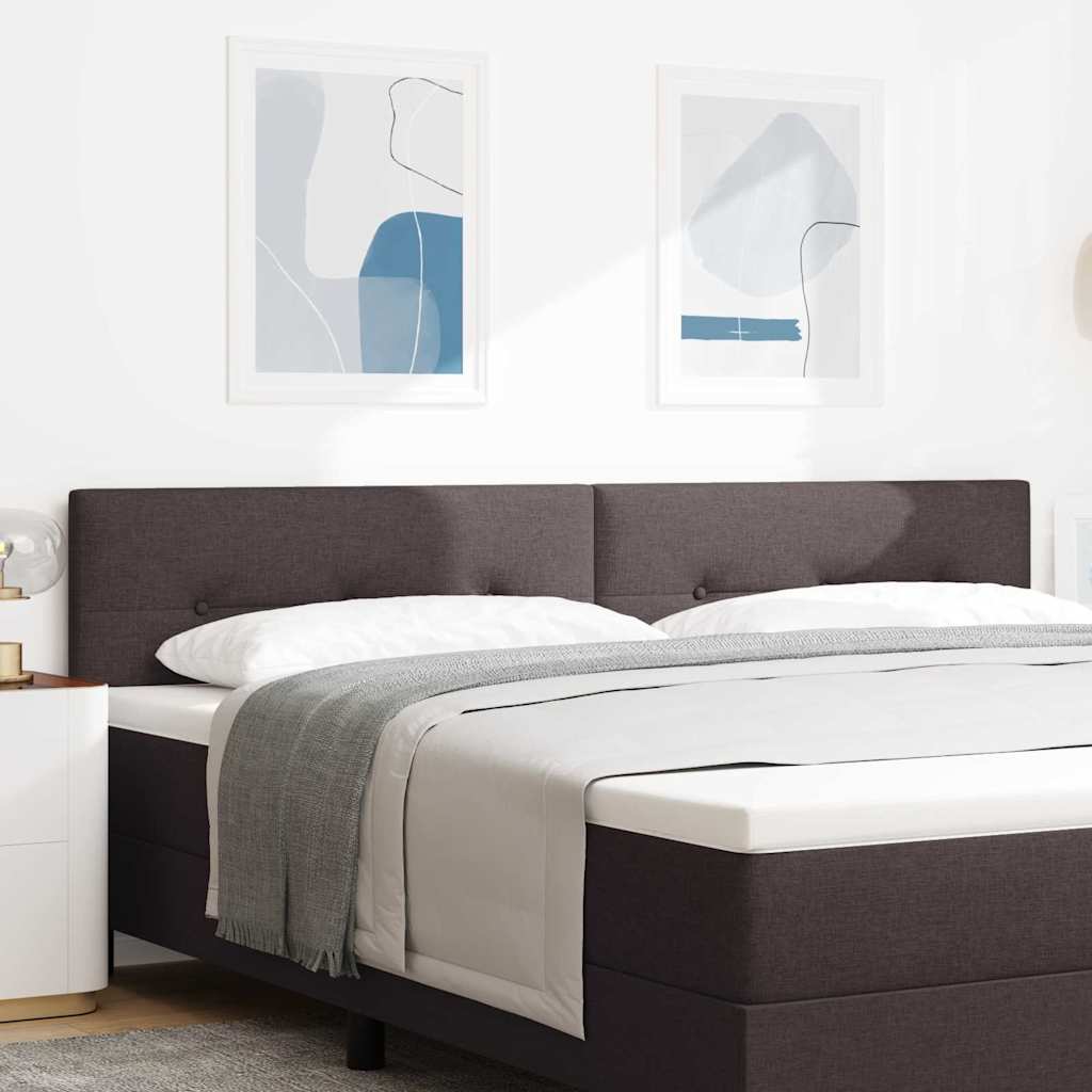 LED ágytámla LED szalagokkal Sötét Barna 200 cm szövet