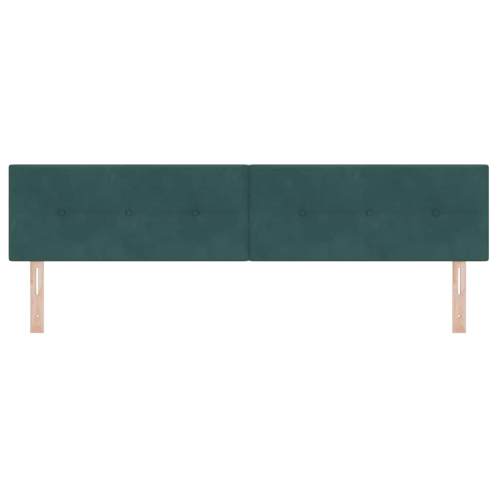 LED ágytámla LED szalagokkal Zöld 200 cm Bársony