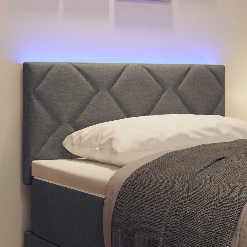 LED ágytámla Szürke 80 cm szövet