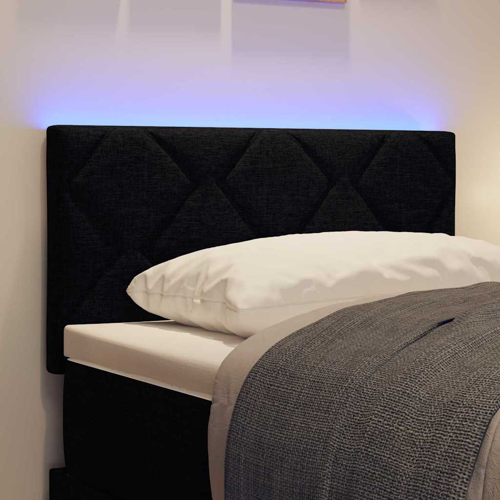 LED ágytámla Fekete 80 cm szövet