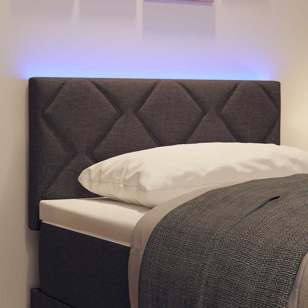 LED ágytámla Barna 80 cm szövet