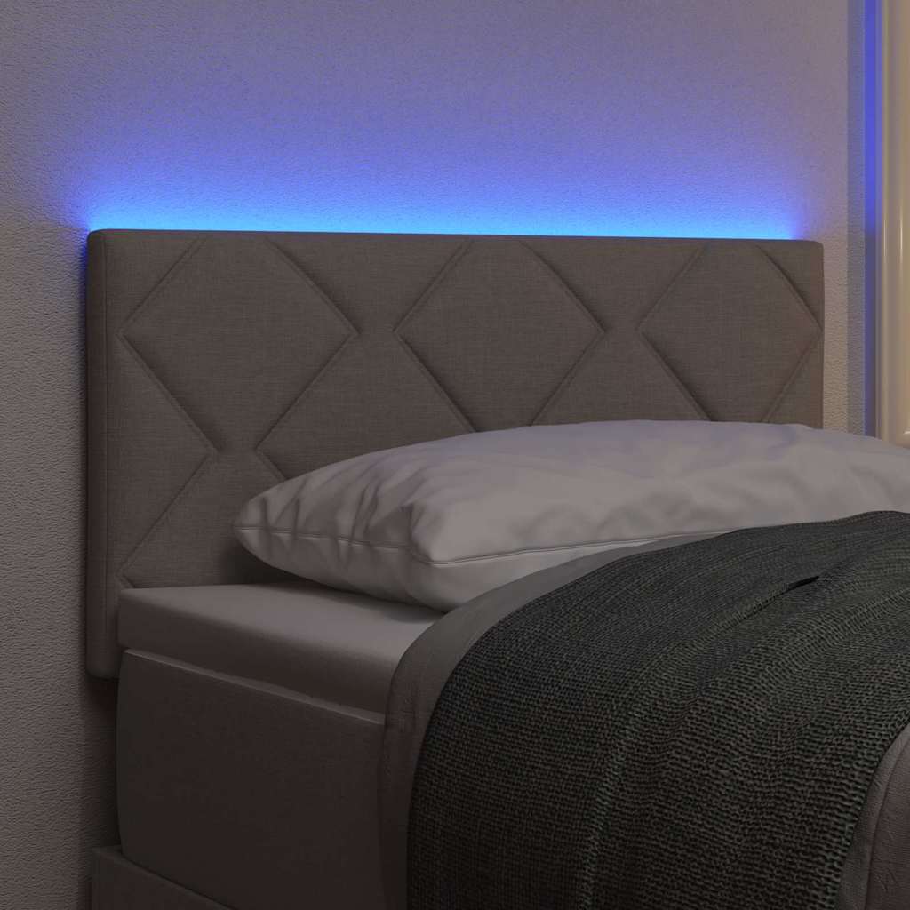 LED ágytámla Tópszínű 80 cm szövet