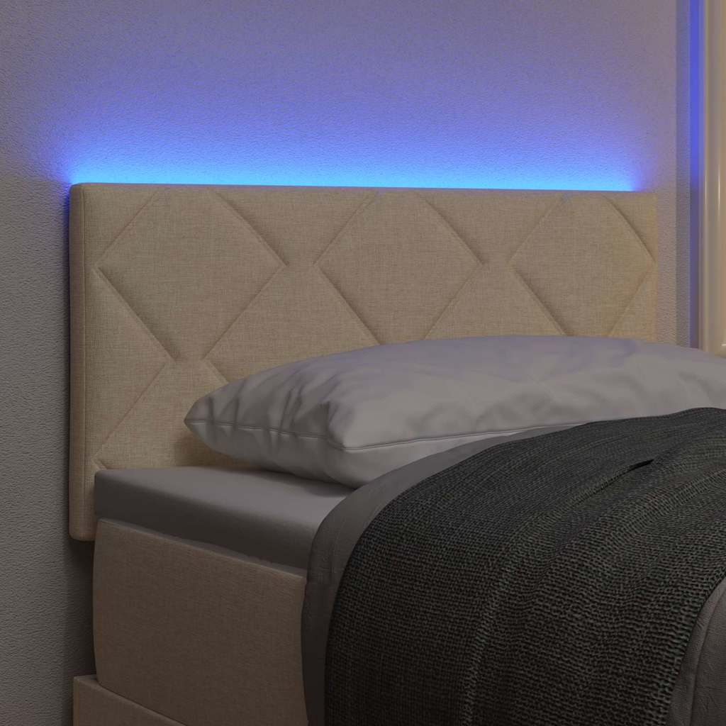 LED ágytámla Krém 80 cm szövet