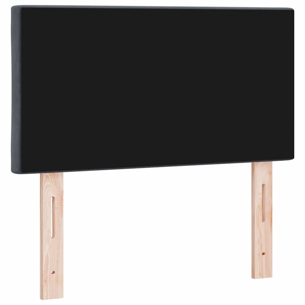 LED ágytámla Sötétszürke 80 cm Bársony