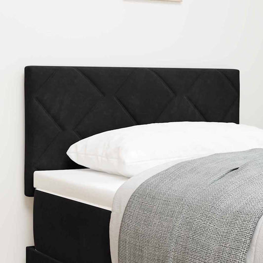 LED ágytámla Fekete 80 cm Bársony
