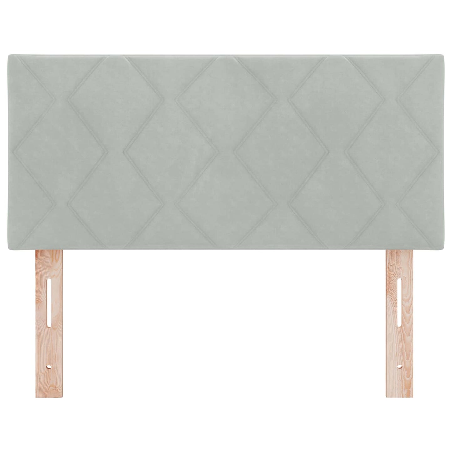 LED ágytámla Világosszürke 90 cm Bársony