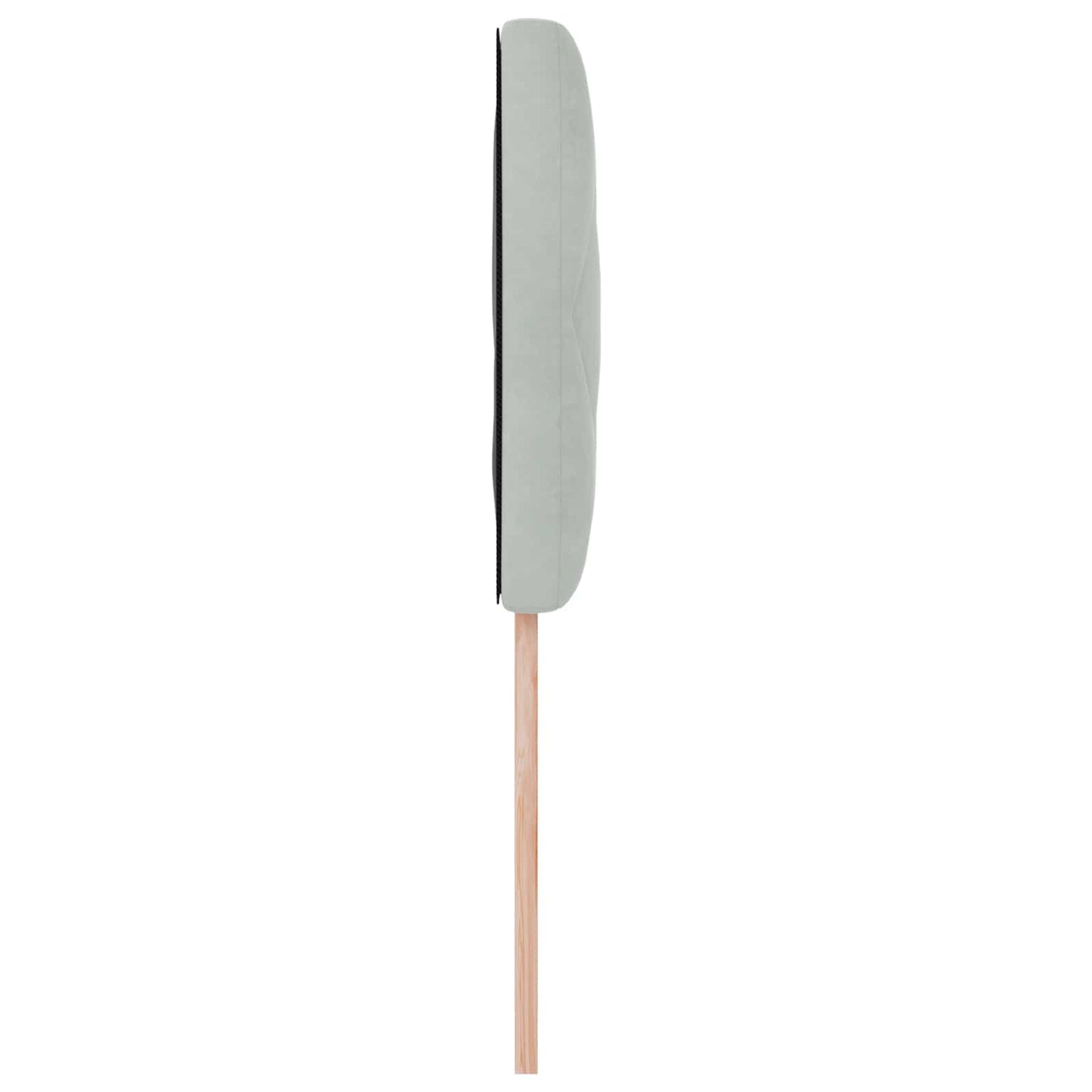 LED ágytámla Világosszürke 90 cm Bársony