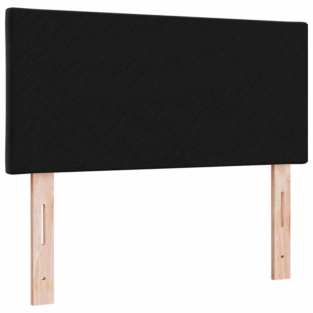 LED ágytámla Fekete 90 cm Bársony