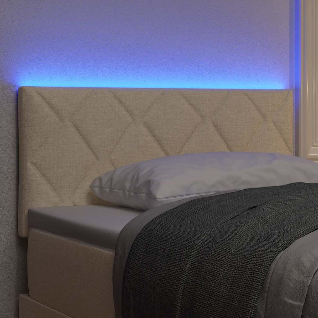 LED ágytámla Krém 100 cm szövet