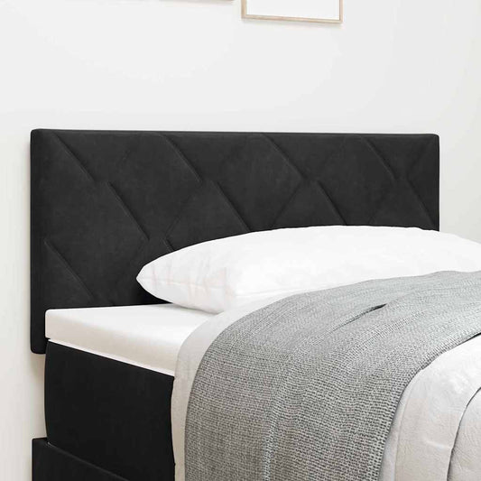 LED ágytámla Fekete 100 cm Bársony