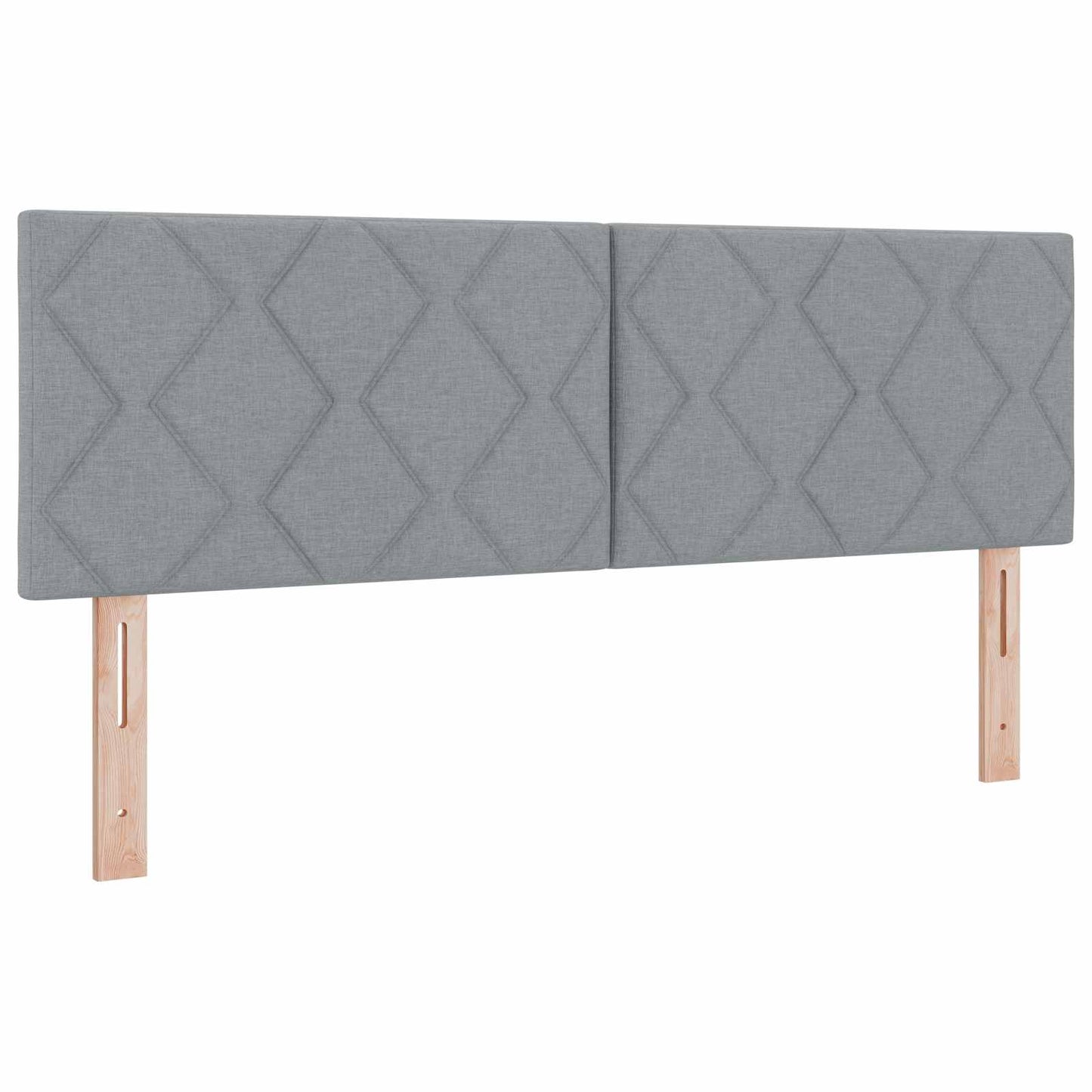 LED ágytámla Világosszürke 144 cm szövet