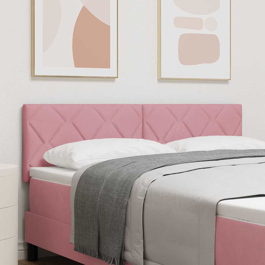 LED ágytámla Rózsaszín 144 cm Bársony