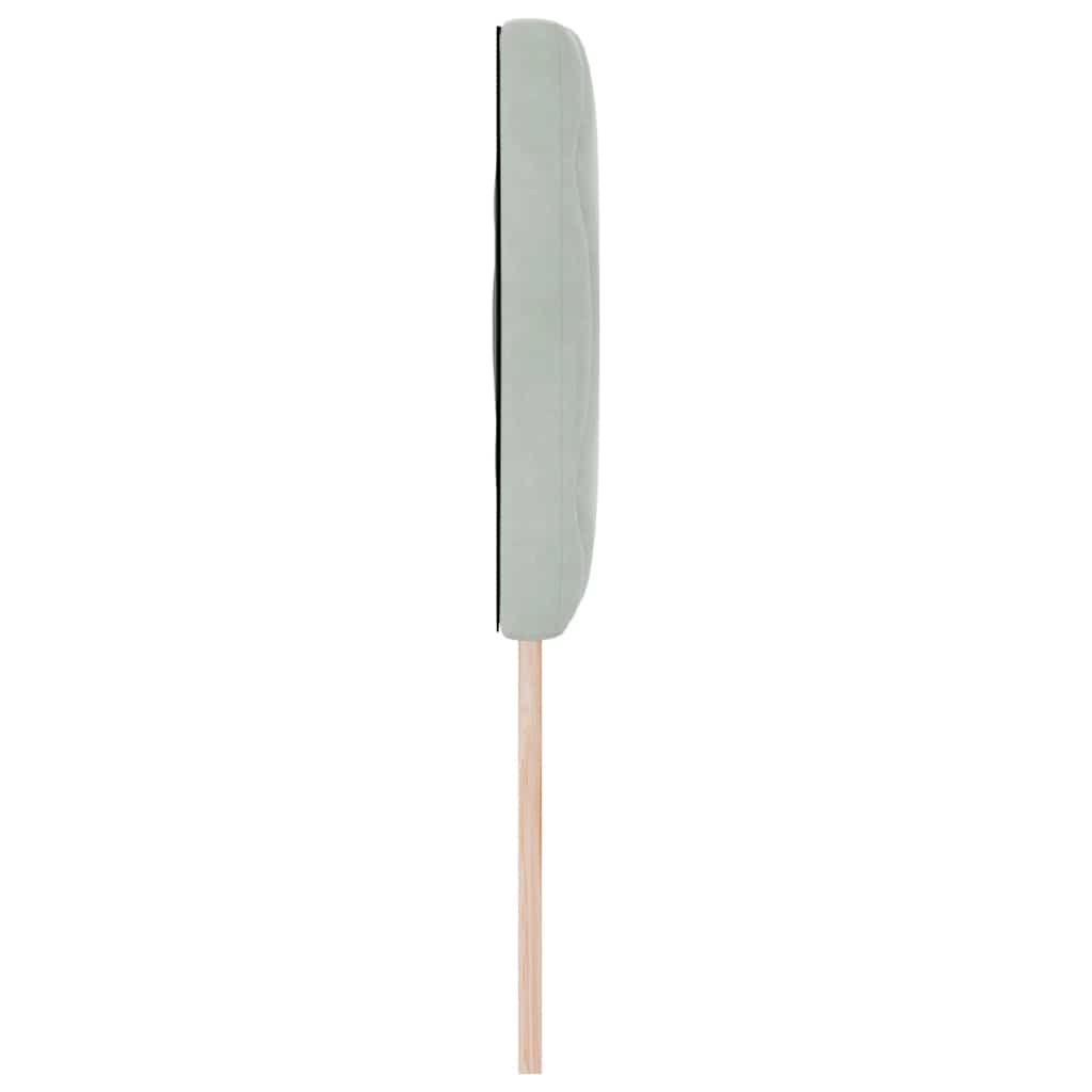 LED ágytámla Világosszürke 160 cm Bársony