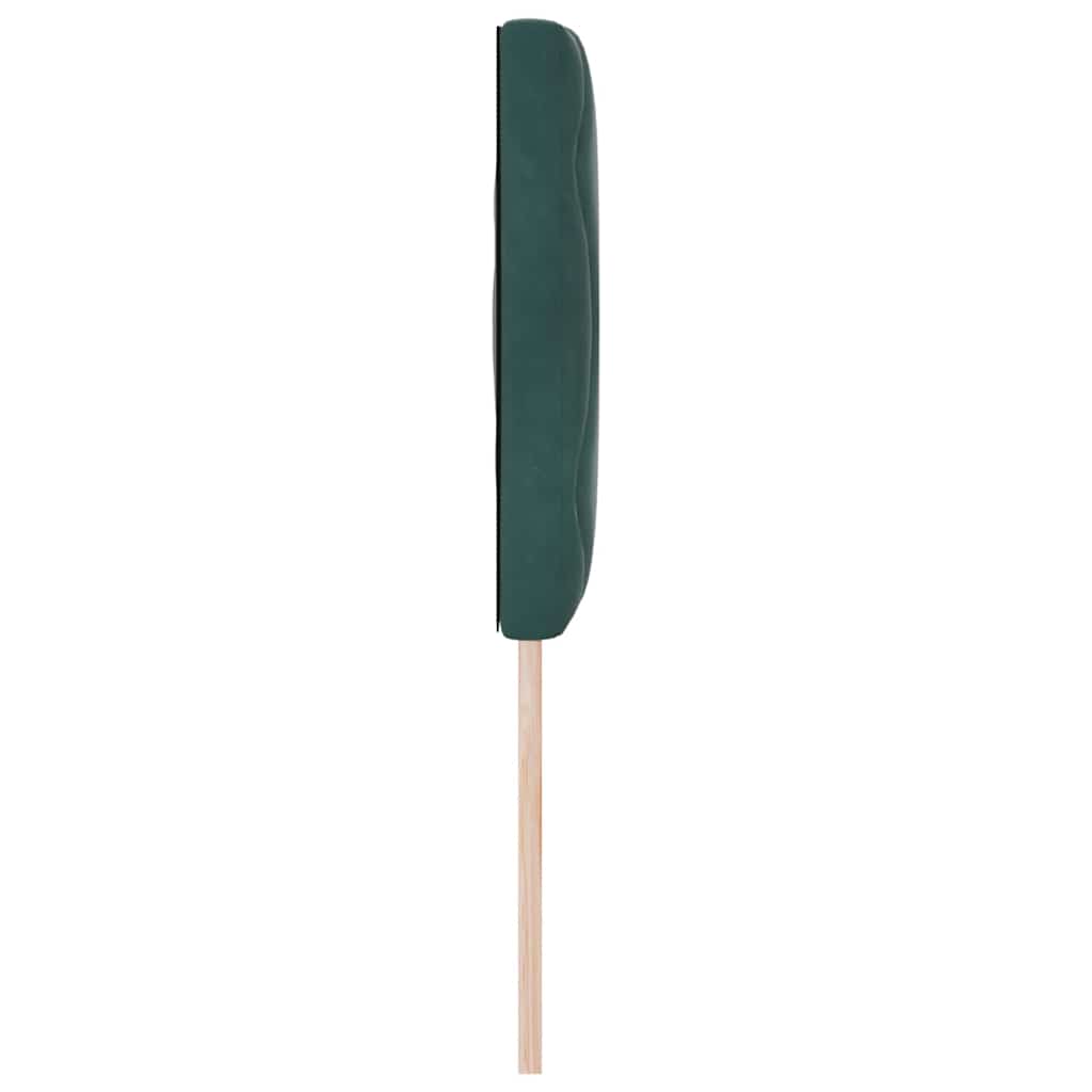 LED ágytámla Sötétzöld 160 cm Bársony