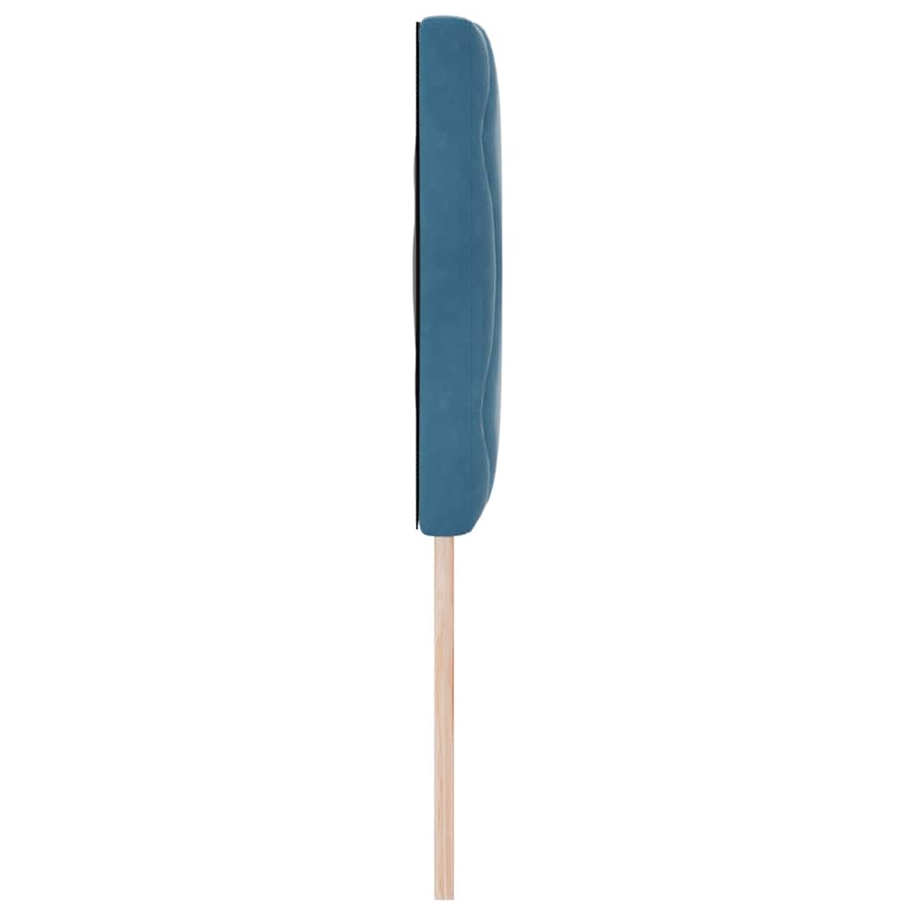 LED ágytámla Sötét kék 160 cm Bársony