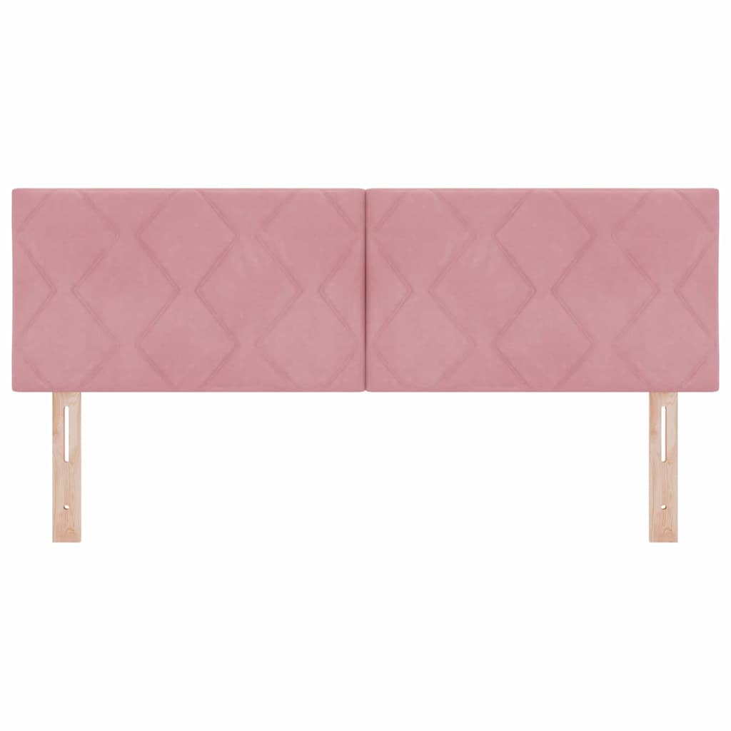 LED ágytámla Rózsaszín 160 cm Bársony