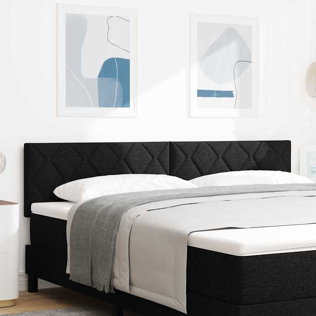 LED ágytámla Fekete 180 cm szövet