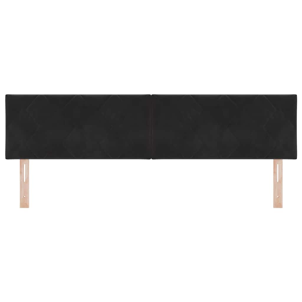 LED ágytámla Fekete 180 cm Bársony