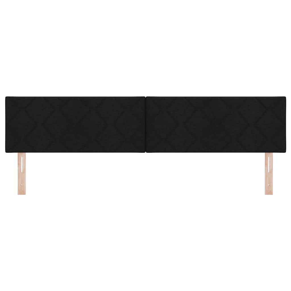 LED ágytámla Fekete 200 cm szövet
