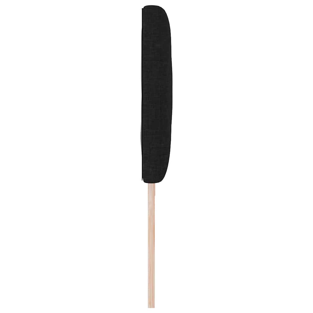 LED ágytámla Fekete 200 cm szövet