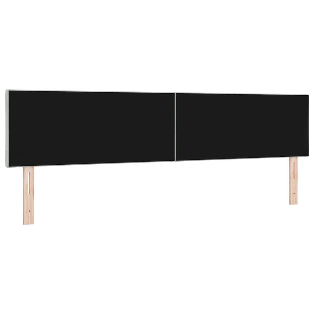 LED ágytámla Világosszürke 200 cm Bársony