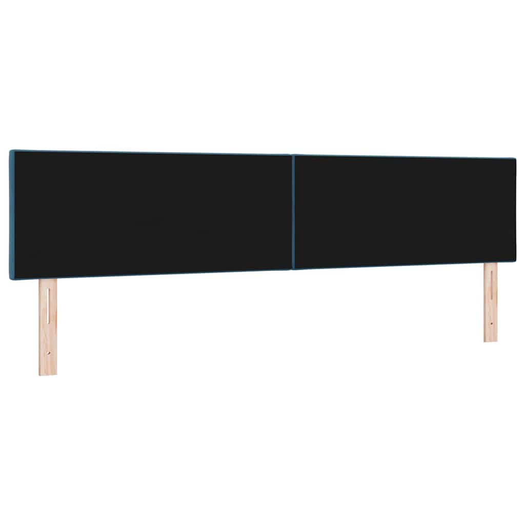 LED ágytámla Sötét kék 200 cm Bársony