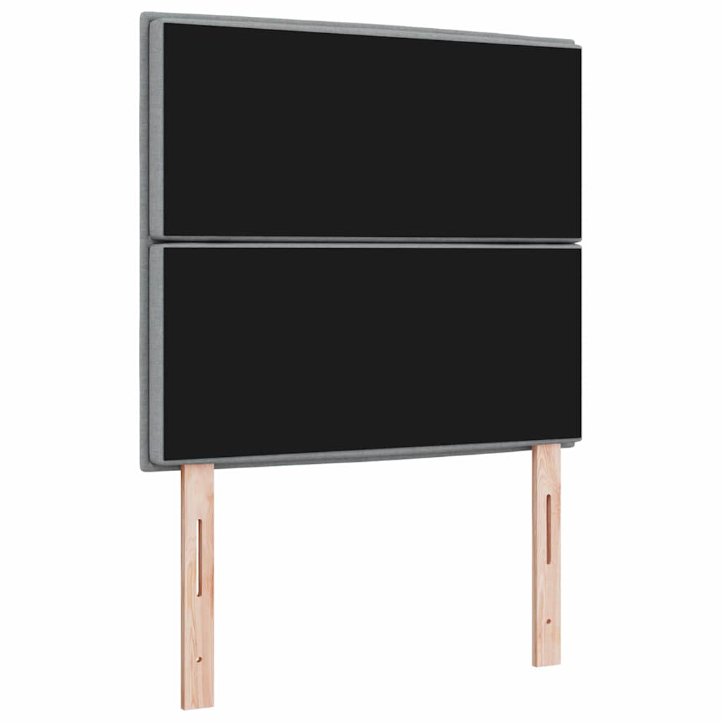 LED ágytámla LED szalagokkal Világosszürke 80 cm szövet